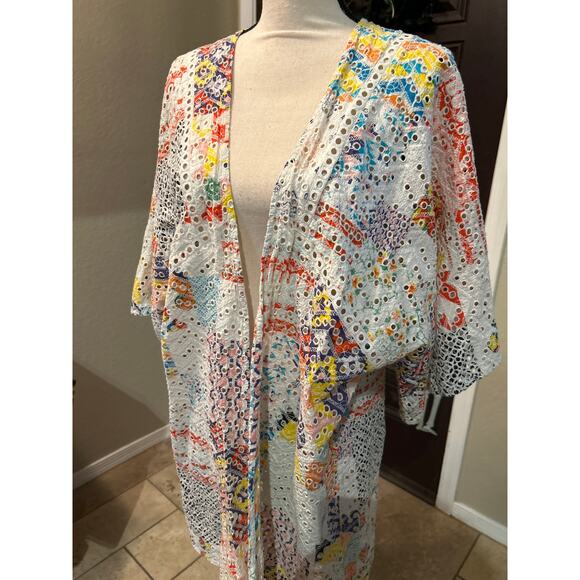 Anthropologie Rayne Patchwork Evelet Kimono - Picture 2 of 6